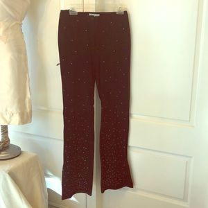 Miss me - suede dress pants w-multi color stones